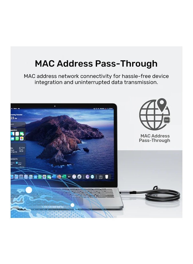 UNITEK USB-C to Network Gigabit Ethernet Adapter Cable, Thunderbolt 3/4 To Network Cable, Type C to RJ45 Ethernet Gigabit LAN Adapter Cable.Support Mac, Windows, Linux, Nintento Consoles. MAC Address Pass Throuh. 5M.  - Image 3