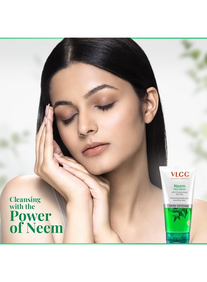 VLCC غسول وجه VLCC بنيم - 150 مل × 2 | اشترِ واحدة واحصل على واحدة مجانية (300 مل) | يحارب حب الشباب والبثور | يهدئ التهاب البشرة وتهيجها | مع النيم، البابونج، شجرة الشاي، الأوكاليبتوس وبذور الجزر. - Image 2