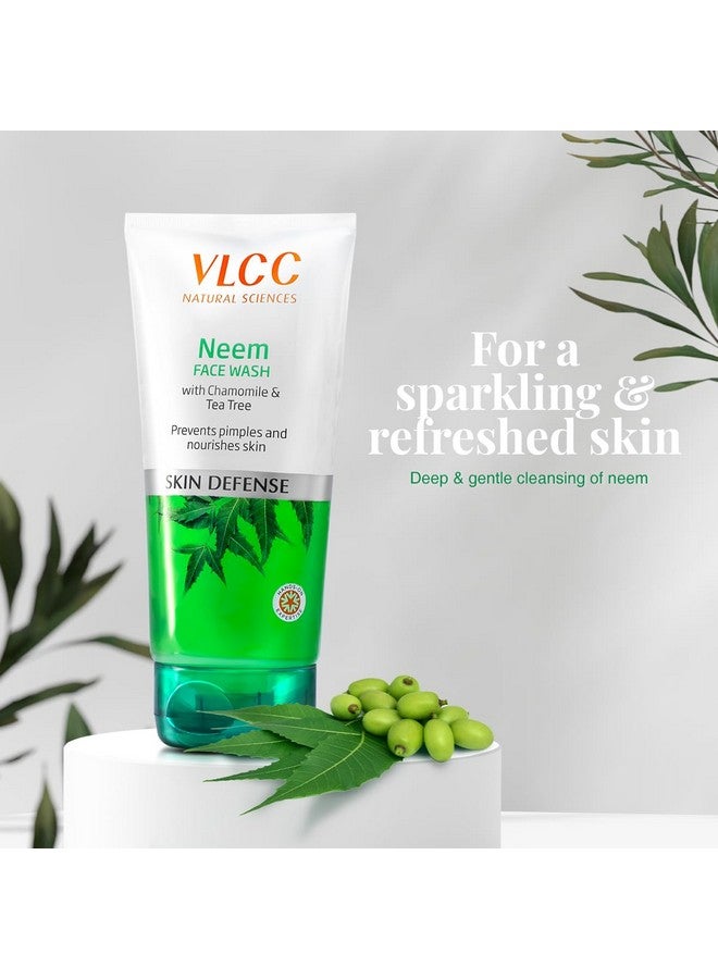 VLCC غسول وجه VLCC بنيم - 150 مل × 2 | اشترِ واحدة واحصل على واحدة مجانية (300 مل) | يحارب حب الشباب والبثور | يهدئ التهاب البشرة وتهيجها | مع النيم، البابونج، شجرة الشاي، الأوكاليبتوس وبذور الجزر. - Image 3