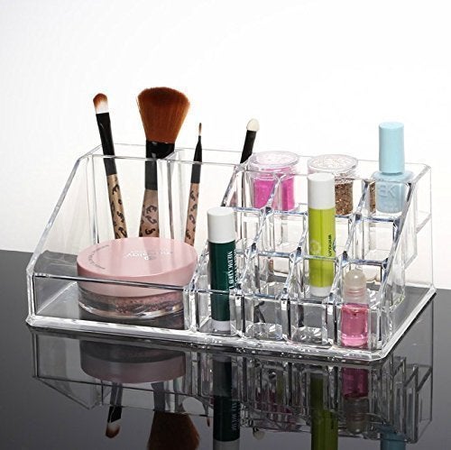 Nirvisha Multi Grid Makeup  Cosmetic Storage Organiser Acrylic Box - Image 3