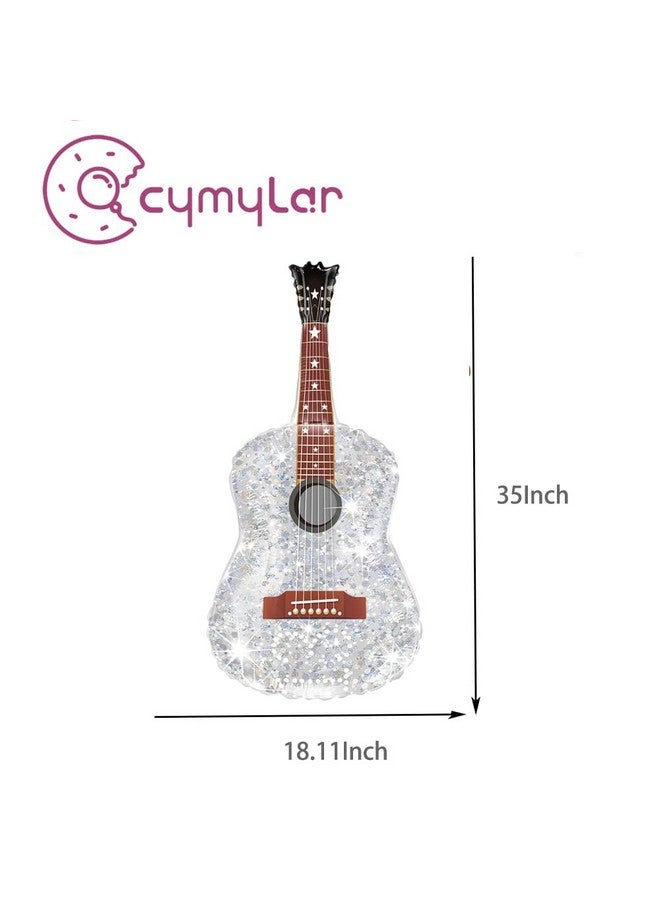 CYMYLAR Pink and Purple Music Note Party balloons,Guitar Balloons,Disco ball balloons for Concert Music/Eras Party Decoration  - Image 2