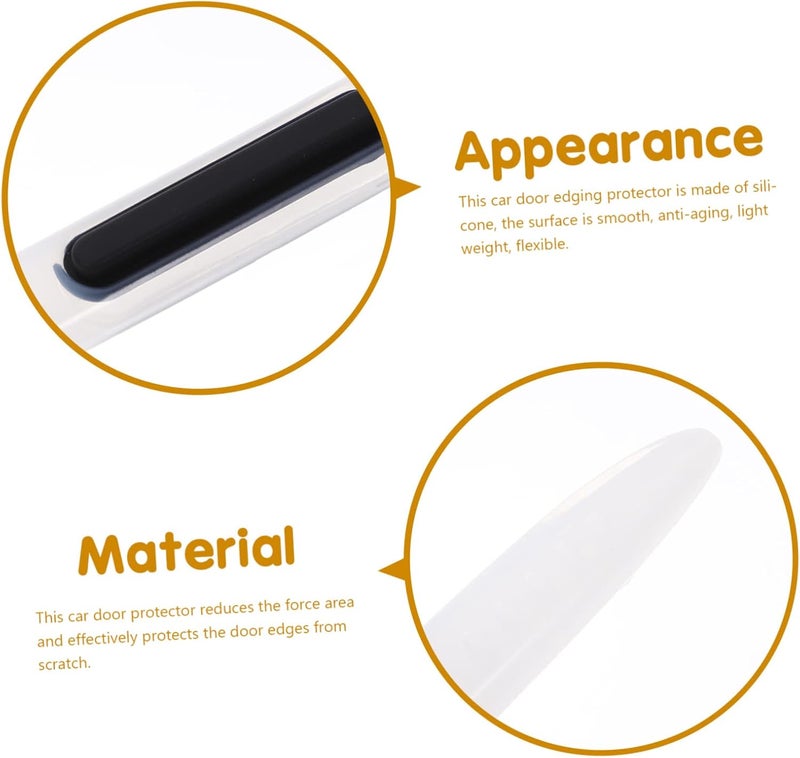2pcs Car Door Bumper Guards Scratch Strips for Vehicle Door Edges Collision Easy Installation Flexible and Lightweight - Image 2