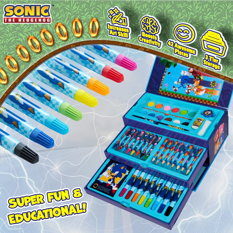 SONIC THE HEDGEHOG Colored Pencils Art Supplies Kids Drawing Kit School Supplies Set Coloring Painting Drawing Pencils Crayons Gifts for Boys - Image 5