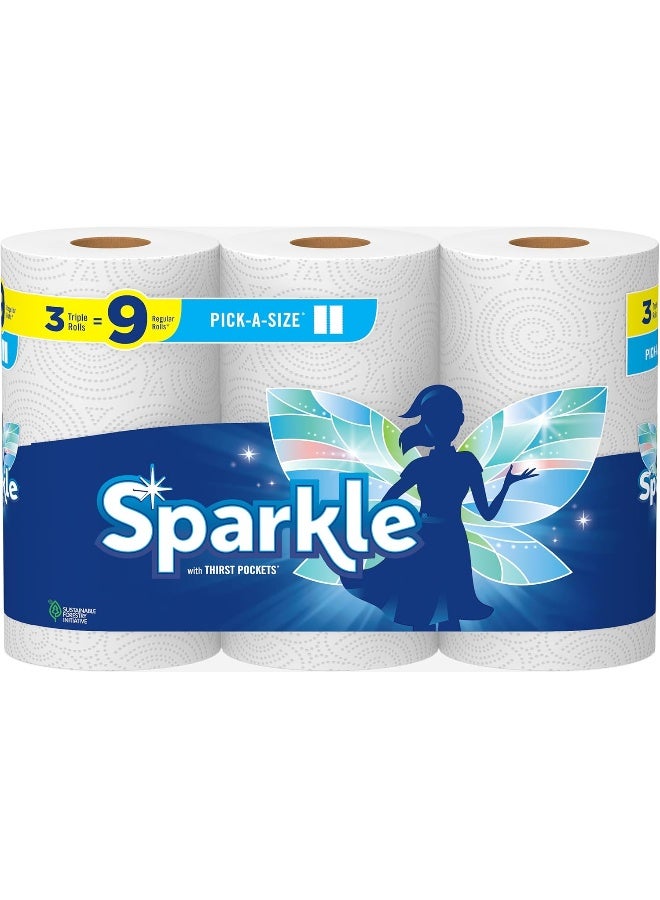Sparkle® Pick-A-Size® Paper Towels, 3 Triple Rolls = 9 Regular Rolls - Image 1