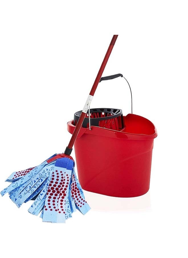 Vileda - Vileda Bucket And Wringer 26 x 37.5 x 26.5 Cm + 3action Supermocio Floor Mop 14 X 7 X 157 Cm - Image 1