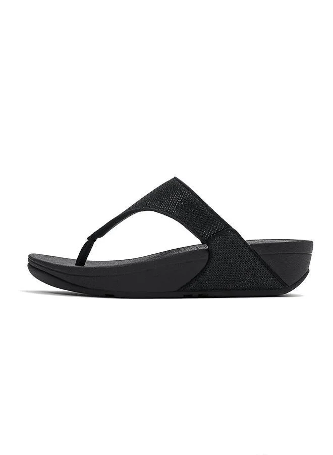 LULU SHIMMERGLITZ TOE-POST SANDALS