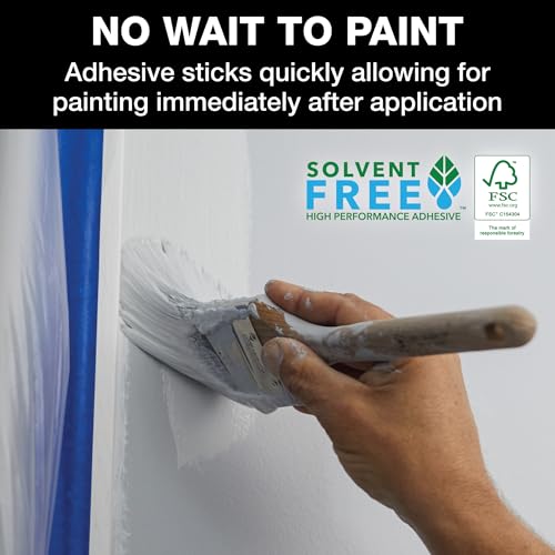 FrogTape ProGrade Blue Painters Tape with PAINTBLOCK, 1.5 Inch Wide (1.41 In. x 60 Yds), Medium Adhesion, Blue, 6 Rolls (242750) - Image 4