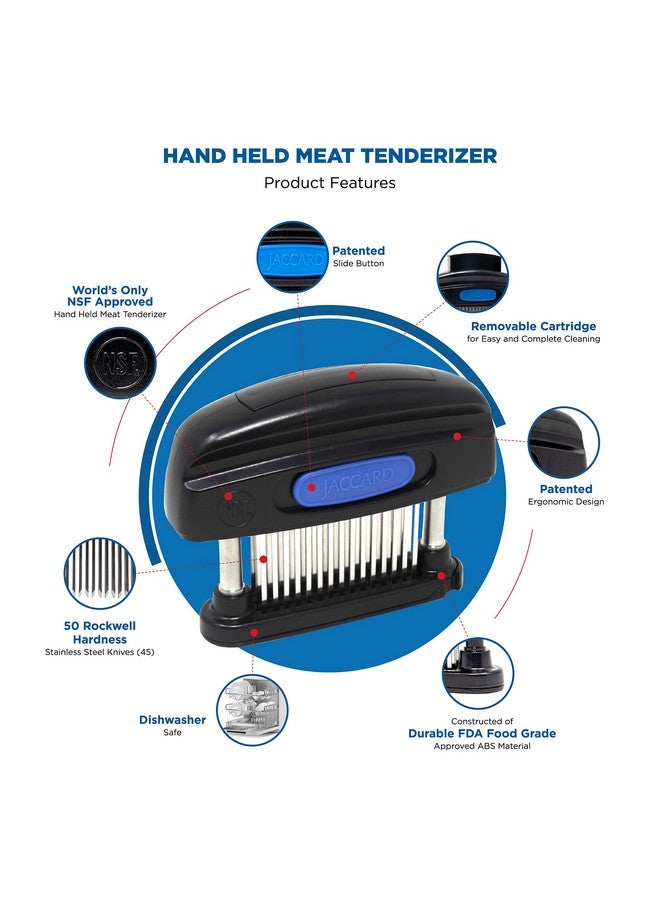 Jaccard Jaccard 45-Blade Meat Tenderizer, Simply Better Meat Tenderizer, Stainless Steel Columns/ Removable Cartridge, NSF Approved, Black  - Image 4