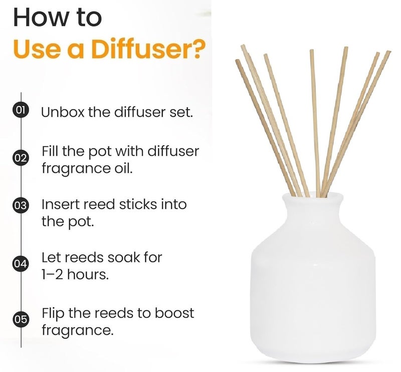 Mkd2 Rise Ceramic Reed Diffuser Pot I Empty Aroma Pot, Set of 3 (White, Brown & White) for Home Décor, Decoration, Fragrance, Gifts - Image 5