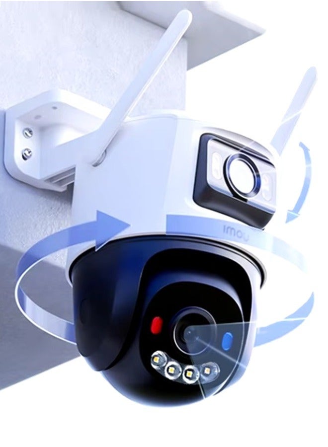 IMOU Cruiser Dual 2 10MP Outdoor Security Camera, Dual-Lens 5MP+5MP (Fixed & PTZ), Wi-Fi 6, Smart Color Night Vision, AI Human & Vehicle Detection, Two-Way Audio, IP66 Weatherproof, Red-Blue Active Deterrence Siren, Supports 512GB MicroSD - Image 3