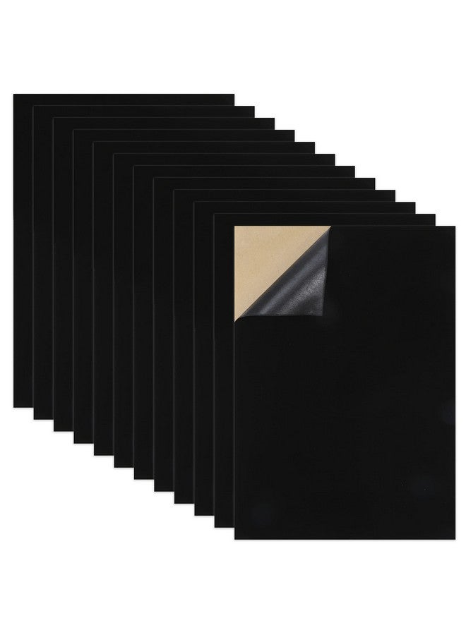 كايدو 12 قطعة من أوراق اللباد اللاصقة السوداء، لباد مخملي ناعم بظهر لاصق لصندوق المجوهرات وبطانة الأدراج، صناعة الفنون والحرف اليدوية (حجم A4) - Image 1