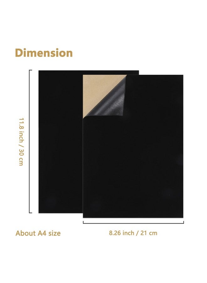 كايدو 12 قطعة من أوراق اللباد اللاصقة السوداء، لباد مخملي ناعم بظهر لاصق لصندوق المجوهرات وبطانة الأدراج، صناعة الفنون والحرف اليدوية (حجم A4) - Image 2