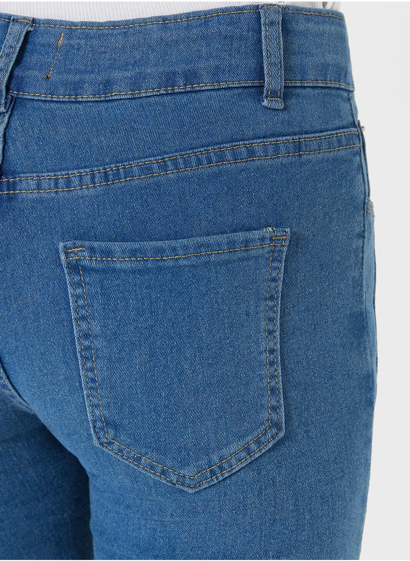 Ginger High Waisted Jeans With Split Hem
