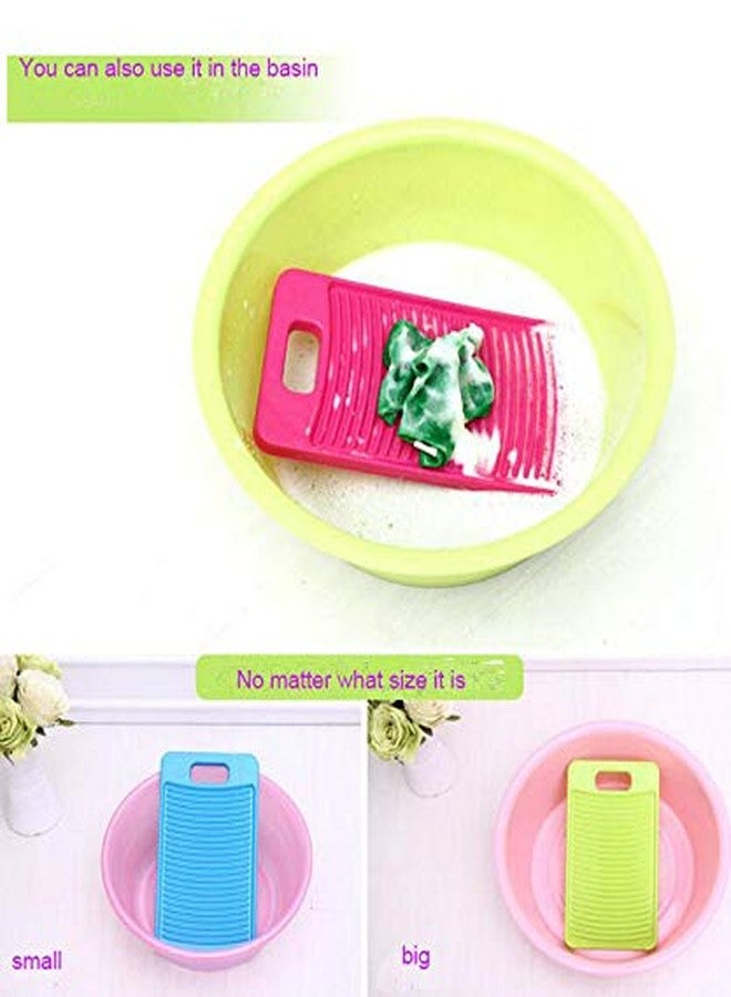 JWCE Washing board mini washboards plastic wash board for baby cloth small Items cloth diapeers used in bathroom sink small basin lightweight travelling(Pink) - Image 4