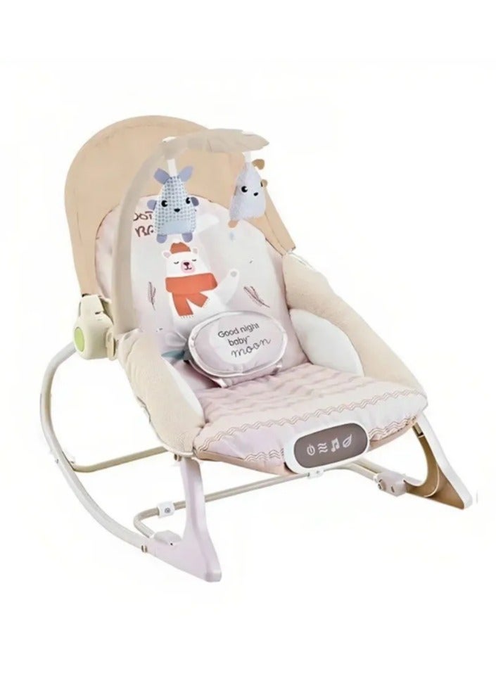 Portable Musical Elephant Design Baby Rocker Chair With Toys