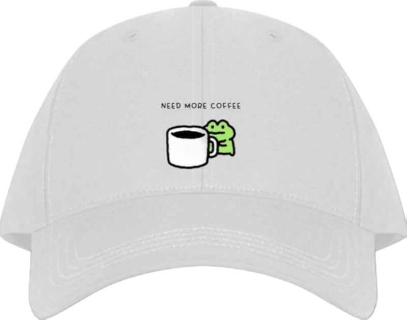 Frog Plain unisex baseball cap White 9