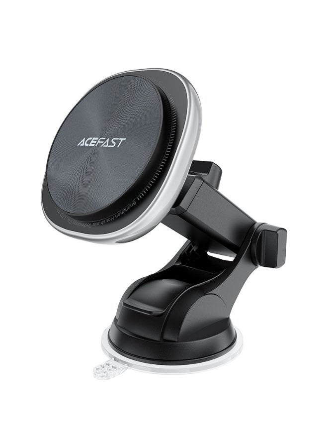 ACEFAST Magnetic Car Holder Fast Wireless Charger D42, For Dashboard or Windshield, Multi-angle Adjustment, Powerful Magnets, Colorful Indicator Light - Black - Image 1