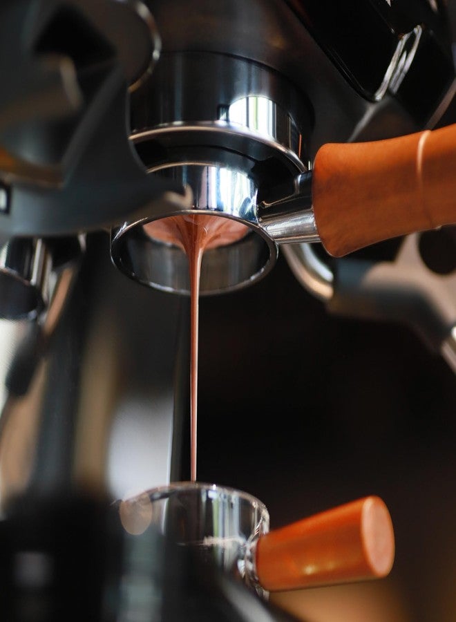 ميون حامل فلتر قهوة MEION بدون قاعدة، مقاس 54 مم، متوافق مع ماكينات Breville Barista Express وSage وBarista Pro وBES870XL وBES878 وBES880، حامل فلتر قهوة إسبريسو مع سلة فلتر سعة 18 غرام وشاشة قرص القهوة - Image 3