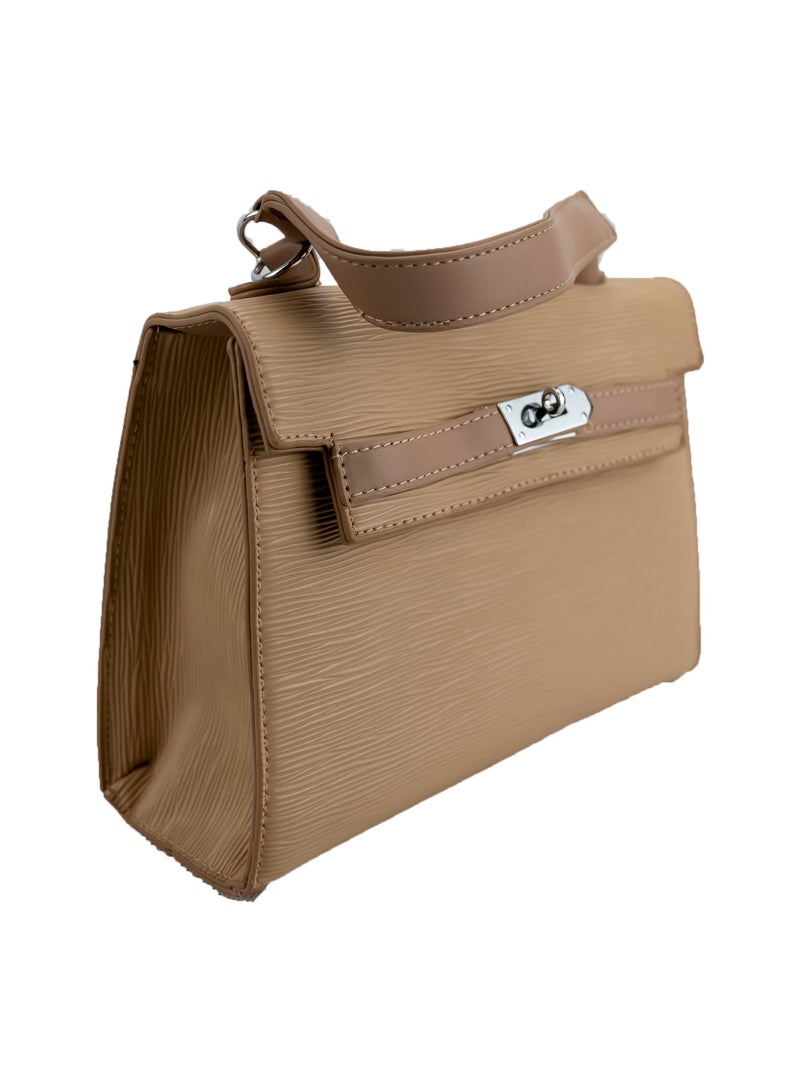 Kelly Pu Leather Women Leather Handbag Shoulder Bag Popular Casual Women Bag Khaki - Image 3