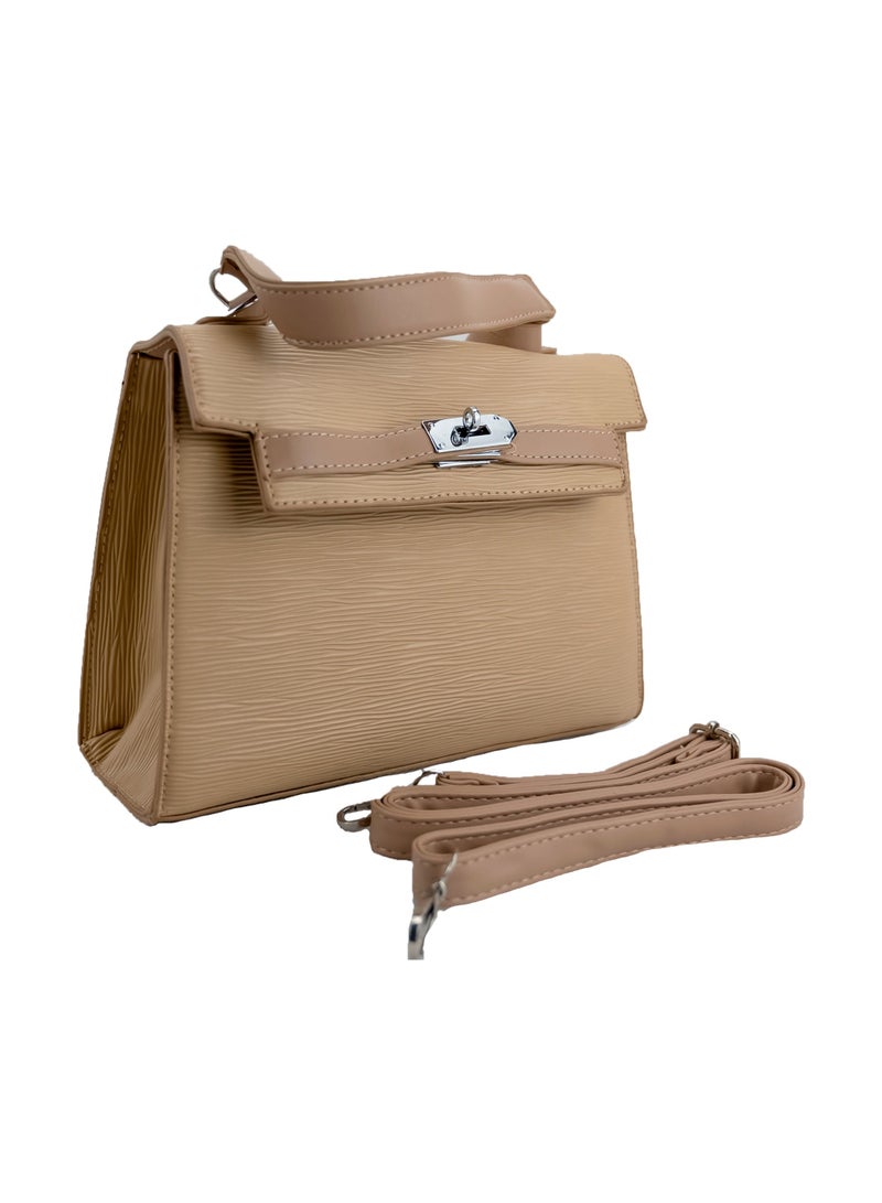 Kelly Pu Leather Women Leather Handbag Shoulder Bag Popular Casual Women Bag Khaki - Image 2