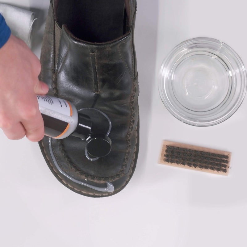 Gear Aid GEAR AID Revivex Leather Shoe and Boot Cleaner and Conditioning Kit, Restore Your Sneakers, Work and Hiking Boots, Includes Soap, Water Repellent, Brush to Remove Dirt, Cleaning Cloth, 1 Pack  - Image 3