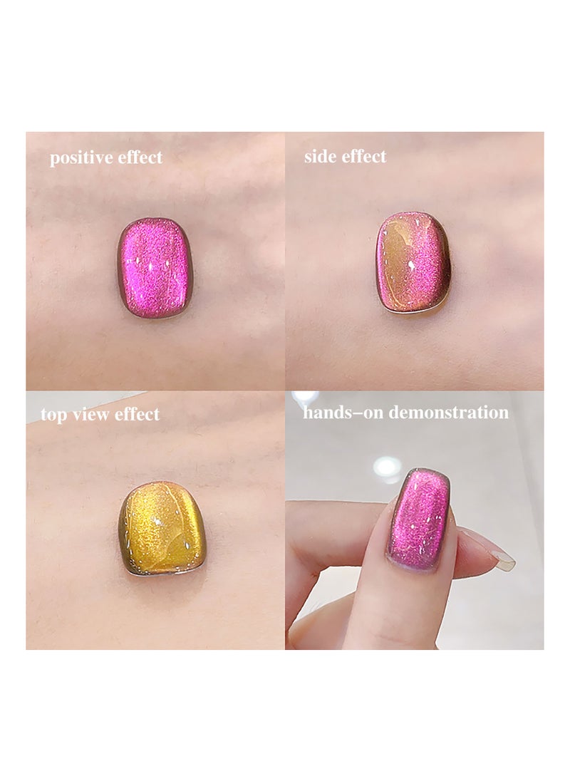 Miss Gooey - Nail Polish Kit Gel Nail Polish Cat Eye Glitter with Magnetic Stick Kit Super Shiny Color Long Lasting UV LED Needs Quick Drying Magnetic Art Manicure DIY At Home Soak for Women - Image 1