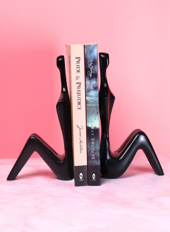 Loosebucket®Affectionate Couple Art Aluminium Sculpture, Passionate Love Statue Romantic Metal Ornament Figurine Home & Office Decoration, Book Holder (Set of 2) - Image 2