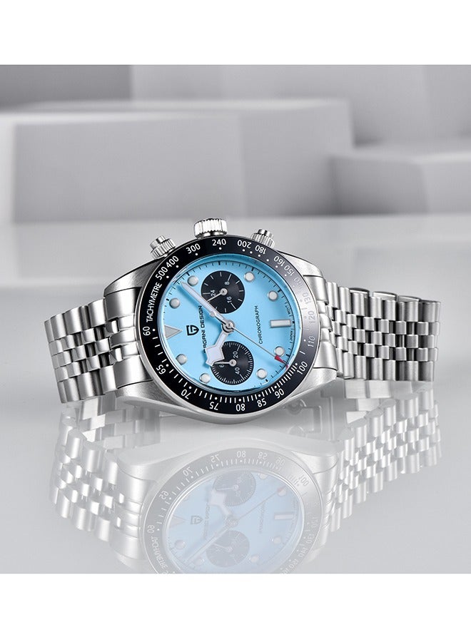 PAGANI DESIGN Panda Dial Men's Chronograph Watches Japan VK64 Movement Stainless Steel 100M Waterproof Men Fashion Casual Watch - Image 3