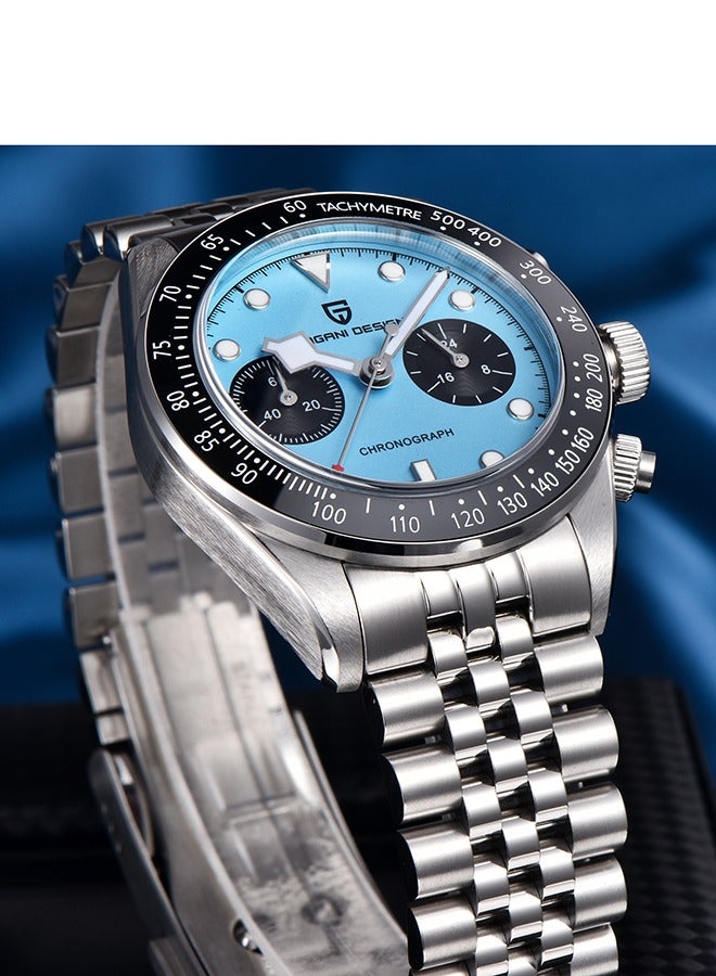 PAGANI DESIGN Panda Dial Men's Chronograph Watches Japan VK64 Movement Stainless Steel 100M Waterproof Men Fashion Casual Watch - Image 5