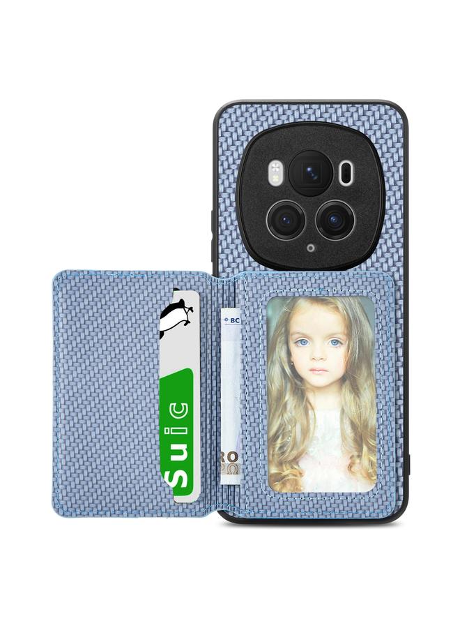 اس-توب جراب هاتف Honor Magic6 Pro من ألياف الكربون مع حقيبة بطاقات مغناطيسية - Image 2