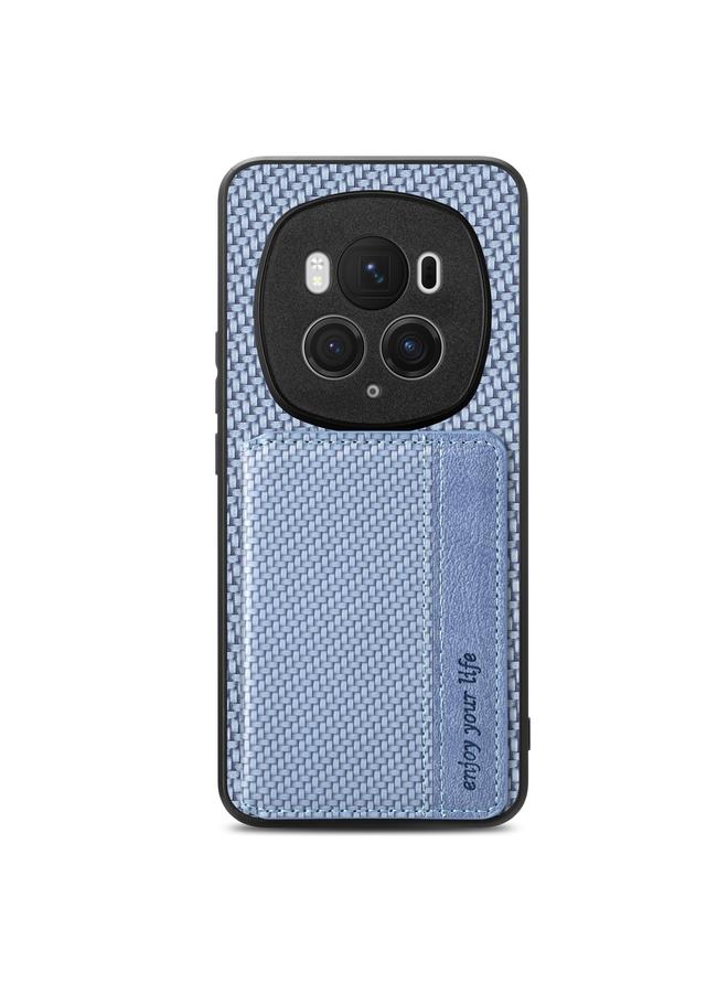 اس-توب جراب هاتف Honor Magic6 Pro من ألياف الكربون مع حقيبة بطاقات مغناطيسية - Image 1