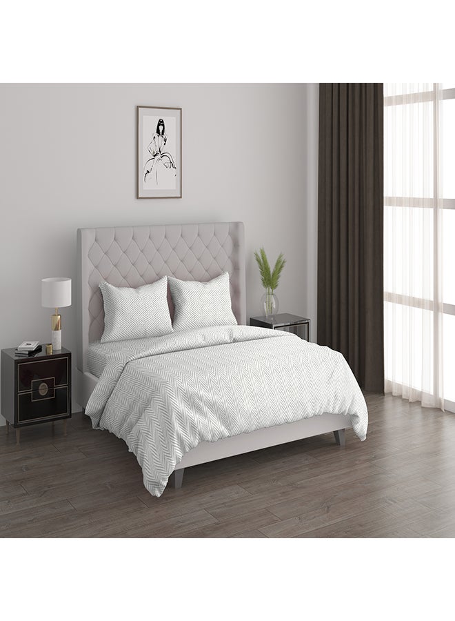 Cottage 3pcs cotton duvet cover 130*200cm   200 thread count herringbone