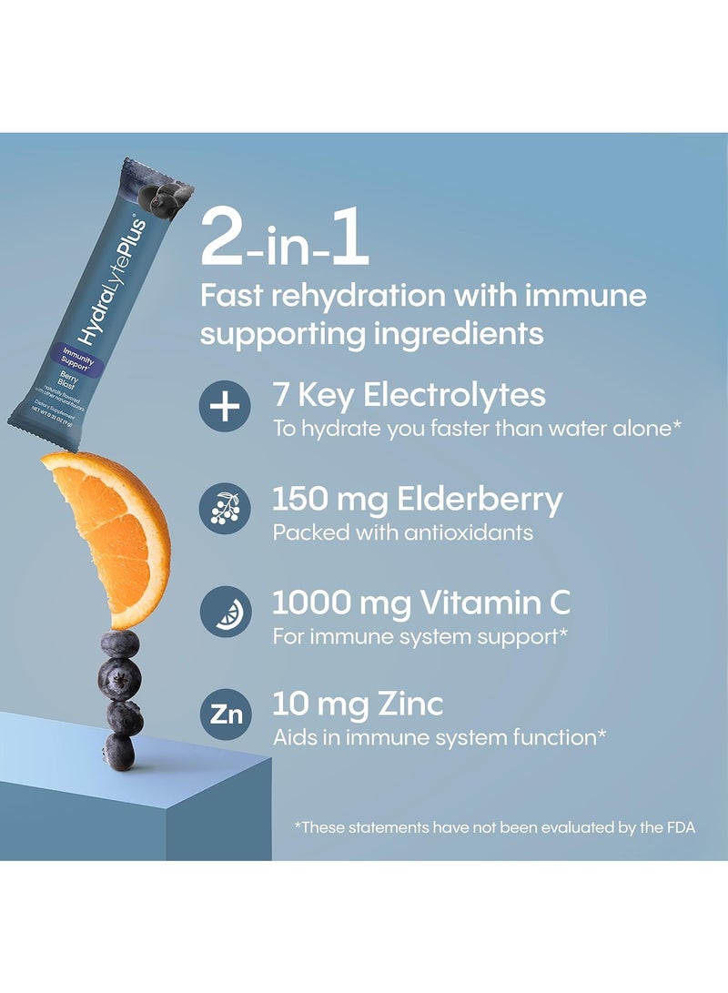 Hydralyte, Hydralyte Plus+, Fizzy Electrolyte Powder, Berry Blast, 20 Packets, (9 g) Each - Image 2