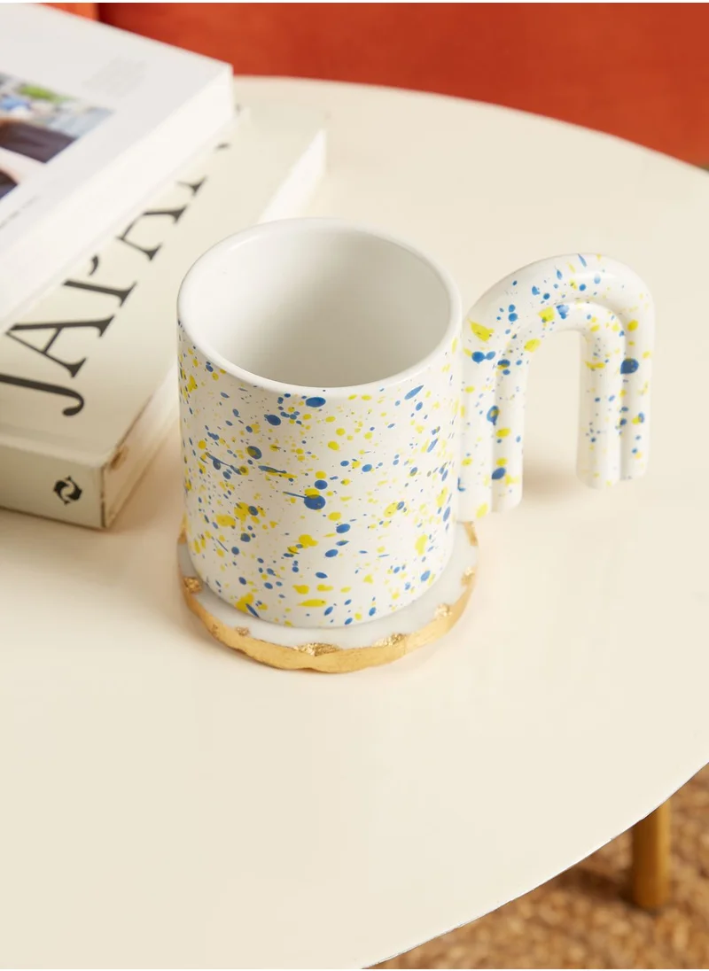 AURORA Speckle Abstract Handle Mug
