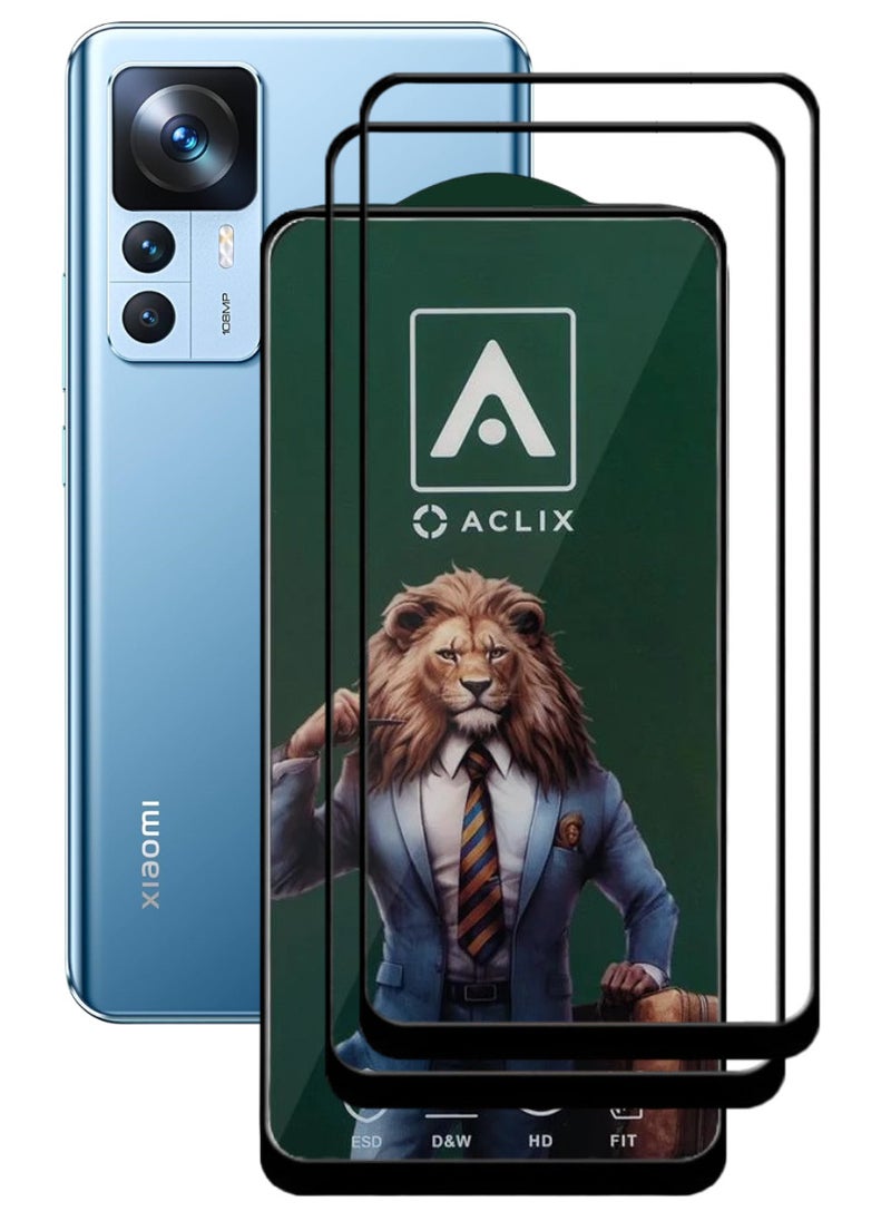 ACLIX 2 Pieces Antistatic ESD Dustproof Premium Quality High Definition Tempered Glass Screen Protector Designed For Xiaomi 12T - Image 1