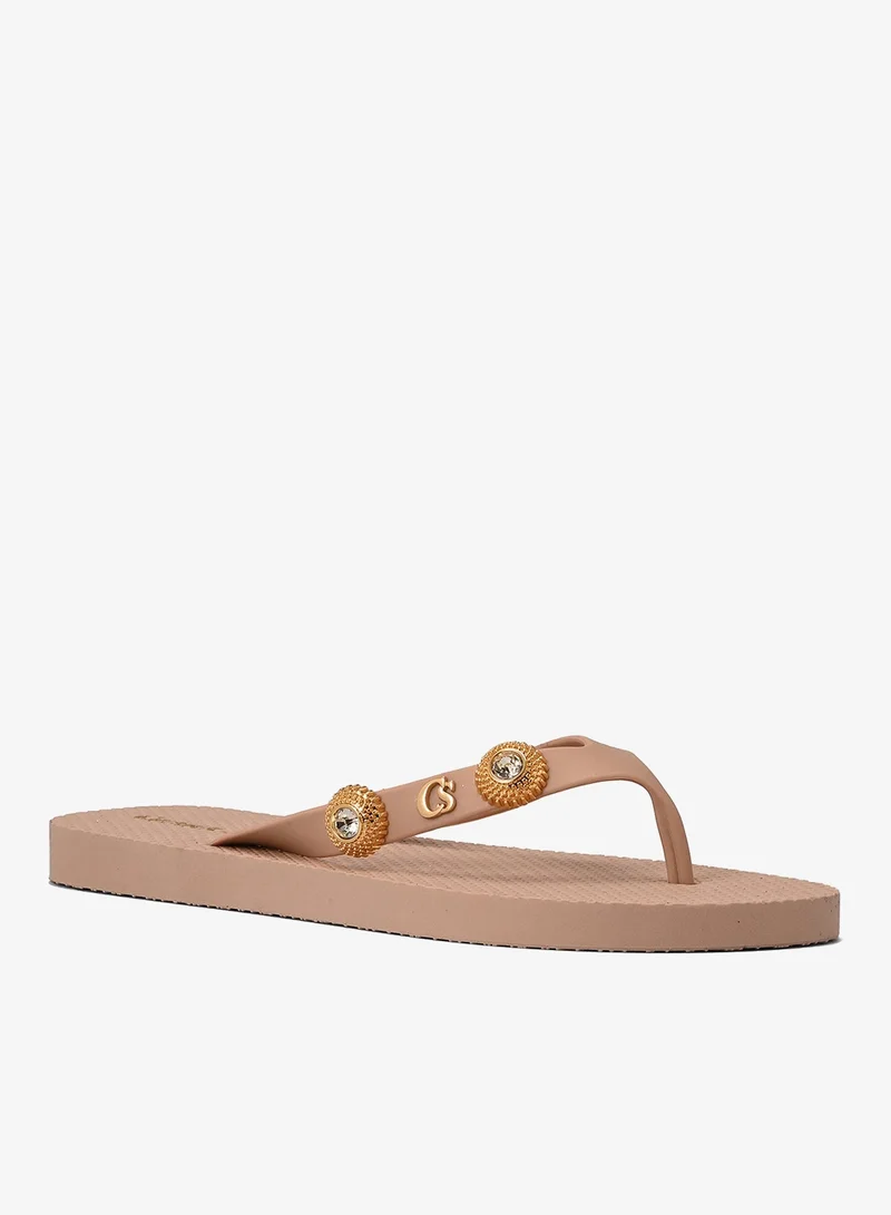 Carmen Steffens Rosé Decorative Flip-Flops