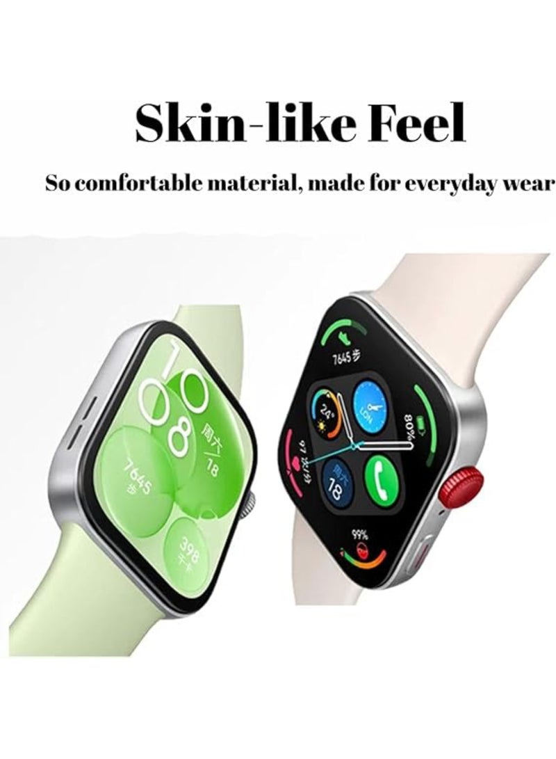 3Pcs Silicone Strap for Huawei Watch Fit 4 Pro/Fit 4/Fit 3, Silicone Replacement Strap Adjustable Wrist Bands (Black+Blue+Green) - Image 4