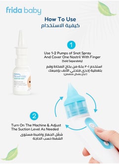 fridababy Electric NoseFrida | Baby Nasal Aspirator | Rechargeable Mucus Sucker with 3 Suction Levels | BPA-Free Silicone Tips | Easy-to-Clean & Hygienic | Congestion Relief  - Image 5