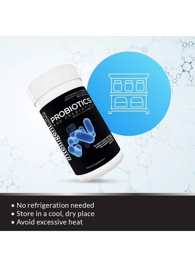 Intelligent Labs - 50 Billion Cfu Probiotic With Prebiotics No Refrigeration Needed With Sunfiber And Fos For 10X More Effectiveness 2 Months Supply Per Bottle - Image 1