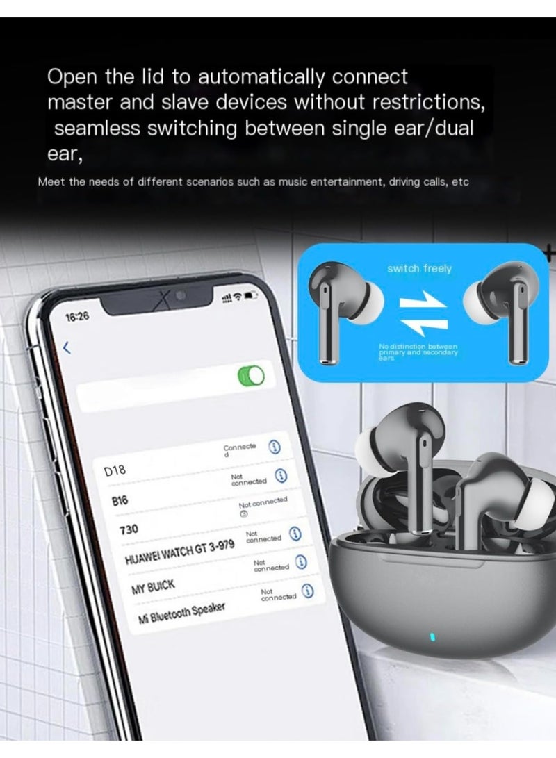 Wireless Earbuds Headphones with IPX7 Waterproof Bluetooth Earbuds Earphones Headphones with Hi-Fi Stereo Sound Wireless Earphones with Mic 30H Playtime Fast Charge for Android iOS Phone PC Mac - Image 4