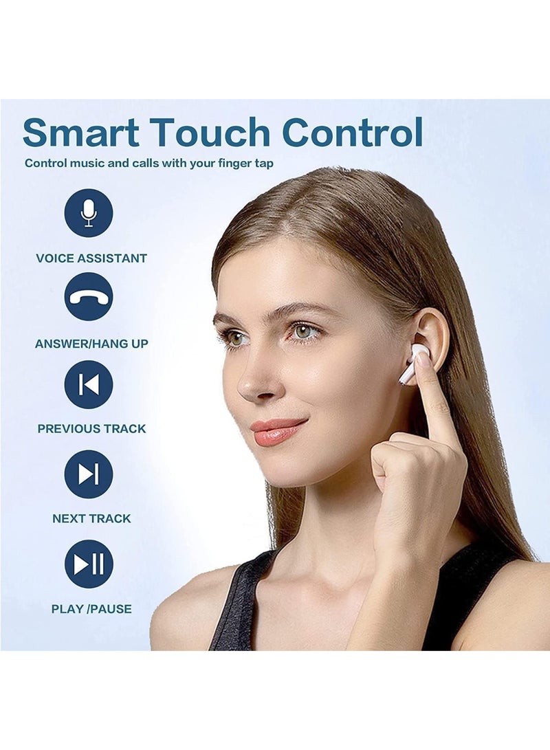 Wireless Earbuds Headphones with IPX7 Waterproof Bluetooth Earbuds Earphones Headphones with Hi-Fi Stereo Sound Wireless Earphones with Mic 30H Playtime Fast Charge for Android iOS Phone PC Mac - Image 5