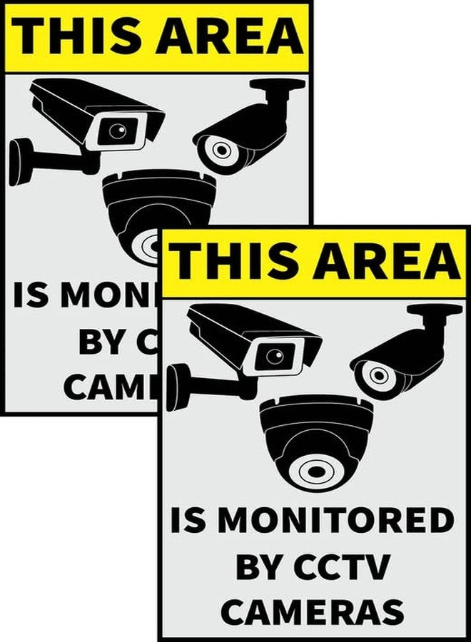 VAAIMAI This Area is Monitored By CCTV Cameras Sign Board 8X12 Inch 3mm Form Board Sheet Sticker Grey, Pack of 2 - Image 1