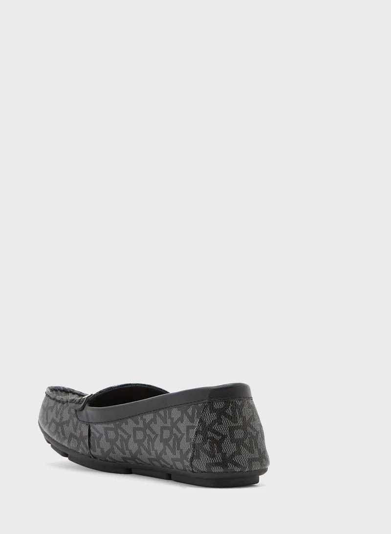 DKNY Crystal Logo Loafers