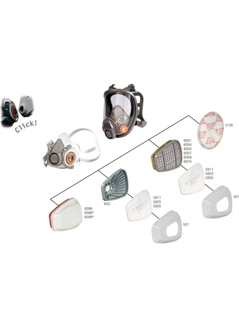 3M 5911 P1 Dust and Fog Mask Filter Pad