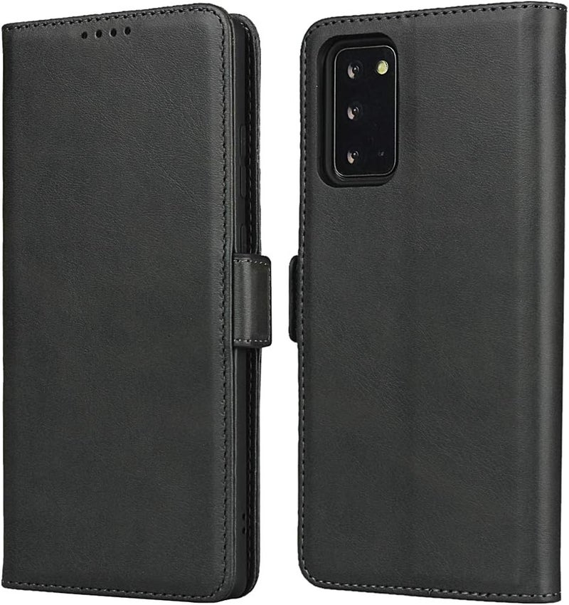 iCoverCase for Samsung Note 20 Case, PU Leather Wallet Case with Card Holder [Built-in Magnet] Shockproof Protective Flip Cover for Samsung Galaxy Note 20 - Dark Gray - Image 1
