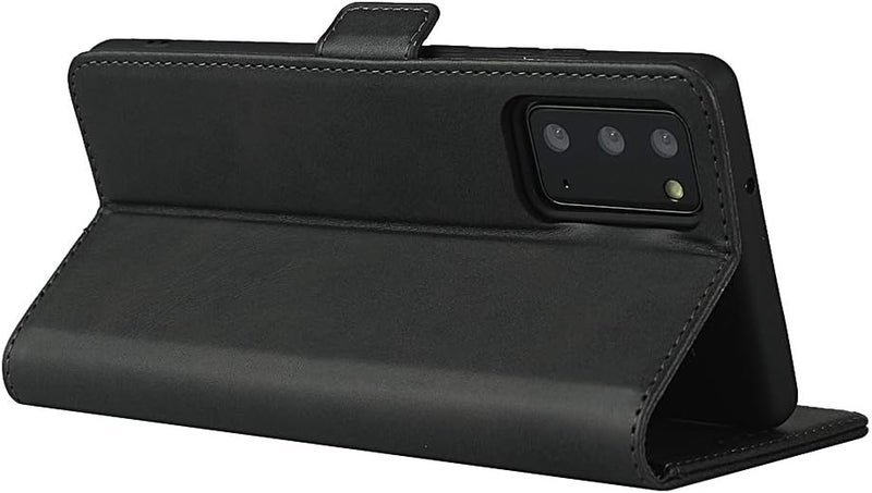 iCoverCase for Samsung Note 20 Case, PU Leather Wallet Case with Card Holder [Built-in Magnet] Shockproof Protective Flip Cover for Samsung Galaxy Note 20 - Dark Gray - Image 4