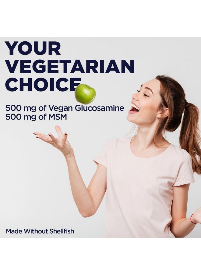 KAL - KAL 100% Vegetarian MSM & Glucosamine - Healthy Joint Support - Vegan Glucosamine and MSM Supplement - Made Without Shellfish - Lab Verified - 60-Day Guarantee - 60 Servings, 60 Tablets - Image 1
