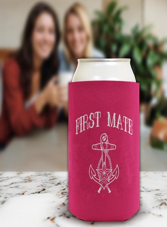 ذيس وير هدايا للقبطان والمساعد الأول للأزواج، طقم حافظات مشروبات بحجم قياسي، أسود وأرجواني - Image 5