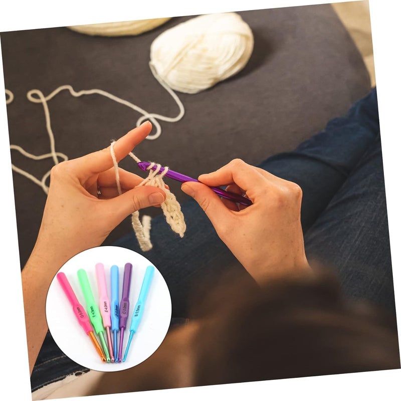 GEMSY GEMSY Crochet Hook Set HardAnodized Plastic Handle Hook for Embroidery Ultimate Sewing Craft Sweater Woolen Cloth Yarn Thread Quality Needles Kit for Knitting DIY Pack of 12 - Image 5