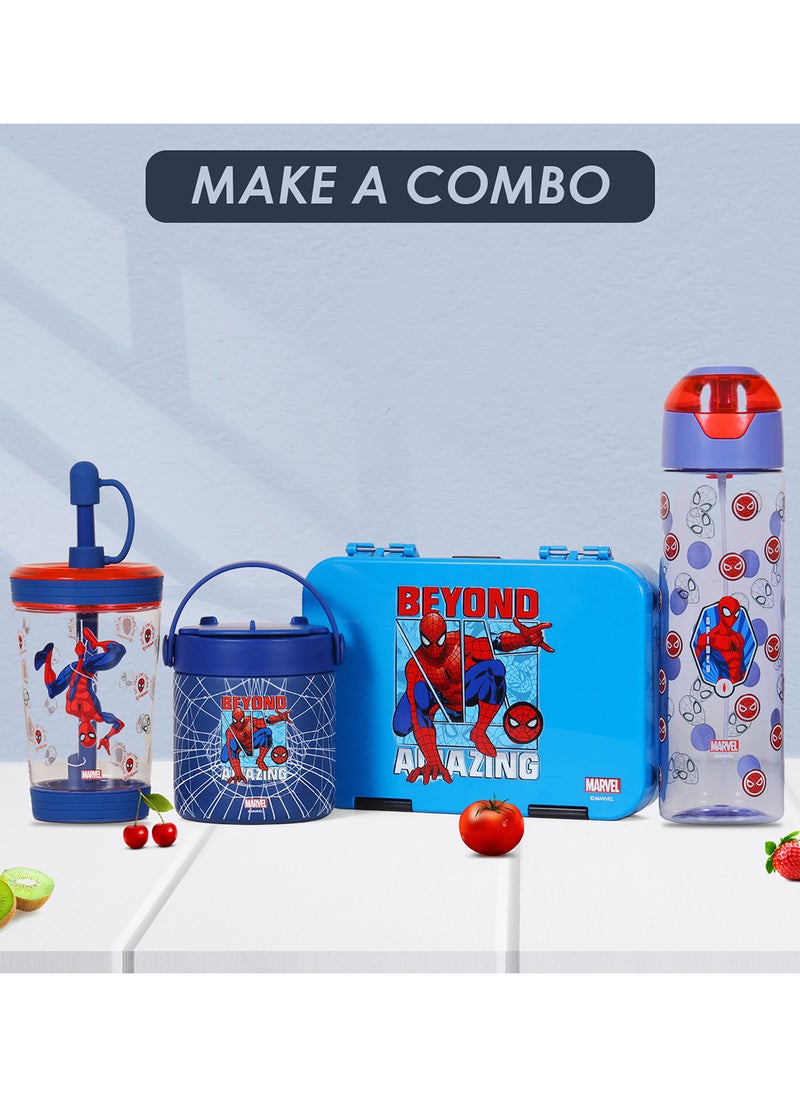 Marvel Beyond Amazing Spider - Man Stainless Steel Insulated Food Jar - Blue(350Ml)